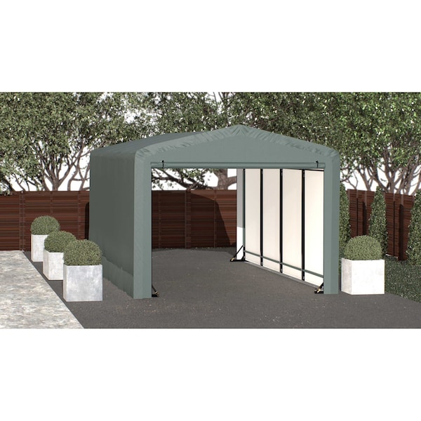Shelterlogic ShelterTube Wind and Snow-Load Rated Garage, 10x18x8 Green SQAACC0104C01001808 - main